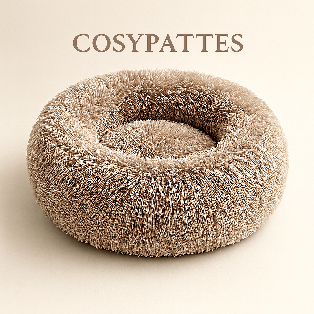 Lit cosy moelleux BEIGE pour chien et chat