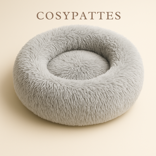 Lit cosy moelleux GRIS pour chien et chat